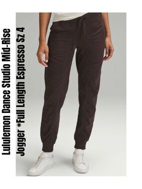 Lululemon Dance Studio Mid-Rise Jogger *Full Length Espresso Size 4